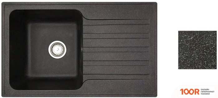 Кухонная мойка БелЭворс STYL L (ЧЕРНЫЙ, БЕЗ СИФОНА) (140956)