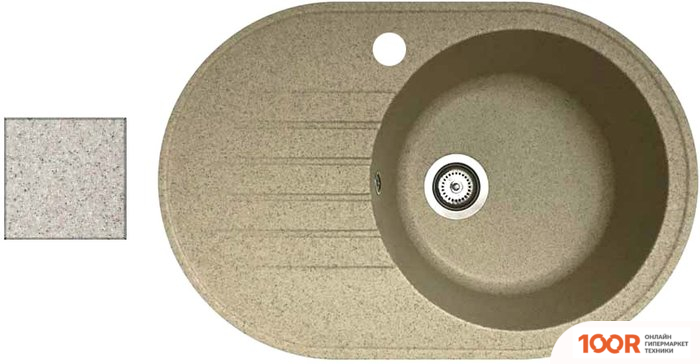 Кухонная мойка БелЭворс RONDO R (ТЕМНО-БЕЖЕВЫЙ, БЕЗ СИФОНА) (140931)