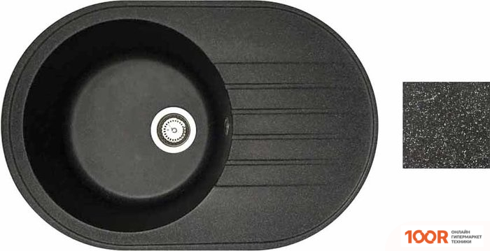 Кухонная мойка БелЭворс RONDO R (БЛЭК, БЕЗ СИФОНА) (140925)