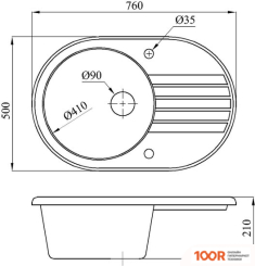 Кухонная мойка БелЭворс RONDO L (ТЕМНО-БЕЖЕВЫЙ) (140914)