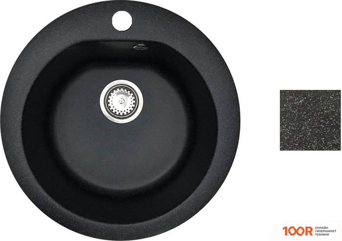 Кухонная мойка БелЭворс NIKA (ЧЕРНЫЙ, БЕЗ СИФОНА) (140874)