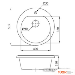 Кухонная мойка БелЭворс NIKA (ОЛОВО, БЕЗ СИФОНА) (140867)