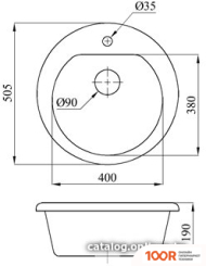 Кухонная мойка БелЭворс NIKA (БЕЖЕВЫЙ, БЕЗ СИФОНА) (140862)