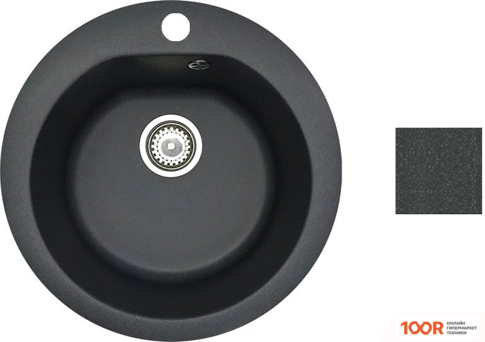 Кухонная мойка БелЭворс NIKA (АНТРАЦИТ, БЕЗ СИФОНА) (140860)