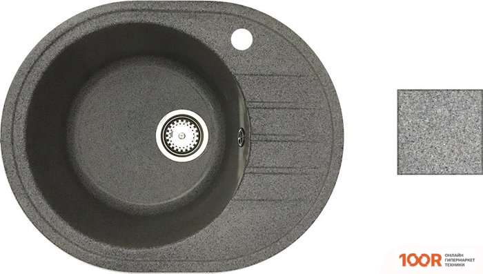 Кухонная мойка БелЭворс NEW LUX L (СЕРЫЙ, БЕЗ СИФОНА) (140825)