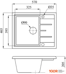 Кухонная мойка БелЭворс MILA (ГРЕЙ) (140770)