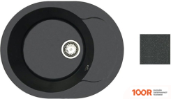 Кухонная мойка БелЭворс LUX R (АНТРАЦИТ, БЕЗ СИФОНА) (140738)