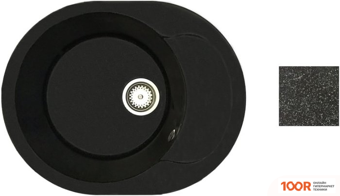 Кухонная мойка БелЭворс LUX L (БЛЭК, БЕЗ СИФОНА) (140726)