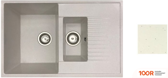 Кухонная мойка БелЭворс FORMA R (БЕЛЫЙ, БЕЗ СИФОНА) (140698)