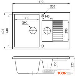 Кухонная мойка БелЭворс FORMA L + СМЕСИТЕЛЬ W4998-3-22 (ЧЕРНЫЙ) (140687)