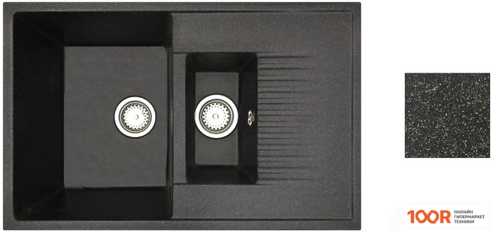 Кухонная мойка БелЭворс FORMA L (ЧЕРНЫЙ, БЕЗ СИФОНА) (140686)