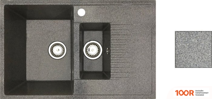 Кухонная мойка БелЭворс FORMA L (СЕРЫЙ, БЕЗ СИФОНА) (140680)