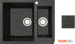 Кухонная мойка БелЭворс DUET L (ЧЕРНЫЙ, БЕЗ СИФОНА) (140624)