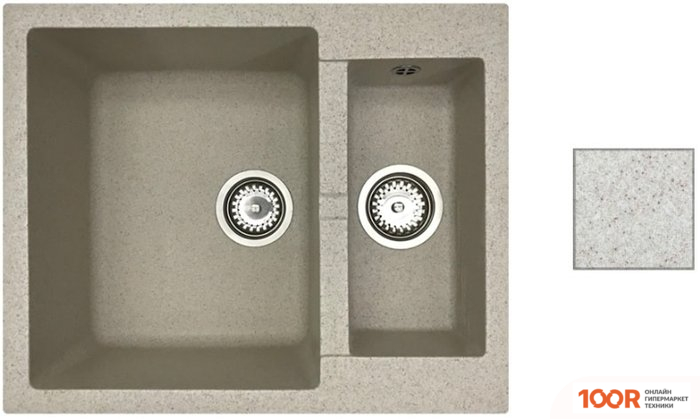 Кухонная мойка БелЭворс DUET (СВЕТЛО-БЕЖЕВЫЙ) (140616)