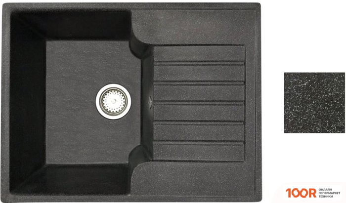 Кухонная мойка БелЭворс COMPACT R (ЧЕРНЫЙ) (140606)
