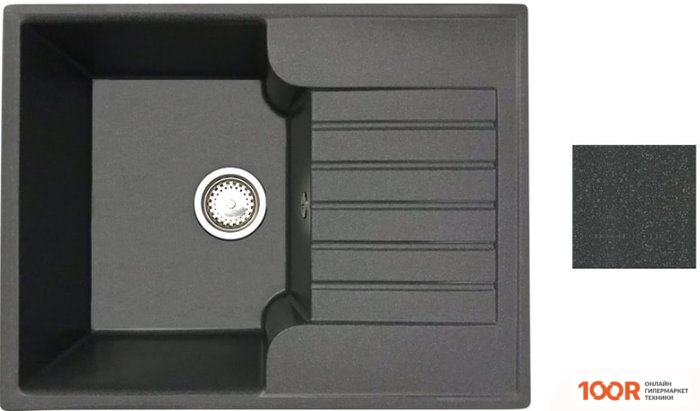 Кухонная мойка БелЭворс COMPACT R (АНТРАЦИТ) (140592)