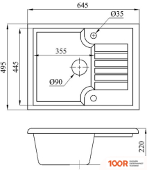 Кухонная мойка БелЭворс COMPACT L (ХЛОПОК) (140586)