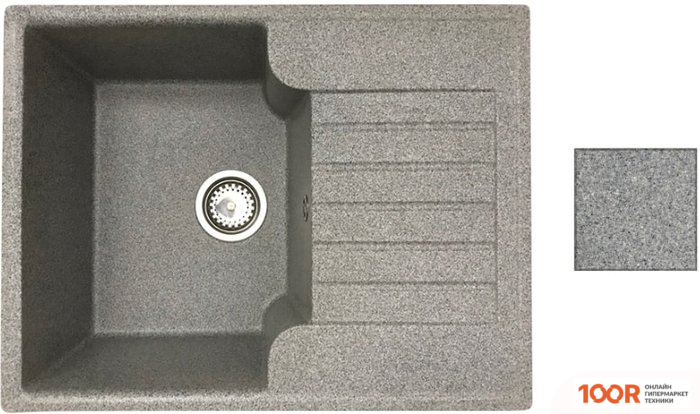 Кухонная мойка БелЭворс COMPACT L (ГРЕЙ, БЕЗ СИФОНА) (140581)