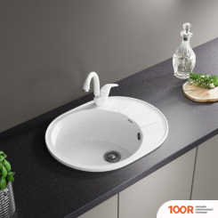 Кухонная мойка Zox ZХ-GM 02 544283 (БЕЛЫЙ) (140453)