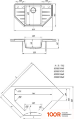 Кухонная мойка Zox ZX-GM 13 548592 (БЕЛЫЙ) (140446)