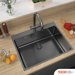 Кухонная мойка ZorG ZRN 5065 PREMIUM PVD GUNBLACK (140386)