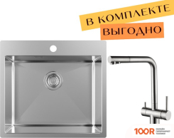 Кухонная мойка ZorG ZRN 5055 PREMIUM + CМЕСИТЕЛЬ ARGOS PREMIUM SATIN (140370)