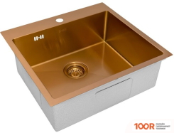 Кухонная мойка ZorG ZRN 5055 NANO PVD GOLD ROSY (140364)