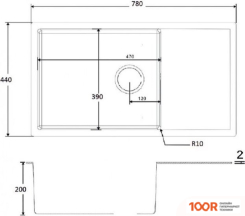 Кухонная мойка ZorG ZL R-780440 (140311)