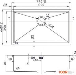Кухонная мойка ZorG ZL R-740440 (140299)