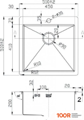Кухонная мойка ZorG ZL R-510510 (140294)