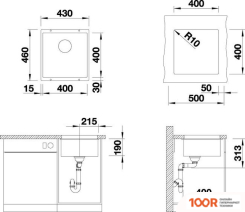 Кухонная мойка ZorG SUBLINE 40 (ЧЕРНЫЙ ОНИКС) (140245)