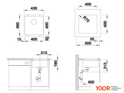 Кухонная мойка ZorG SUBLINE 40 (СЕРЫЙ ЖЕМЧУГ) (140244)