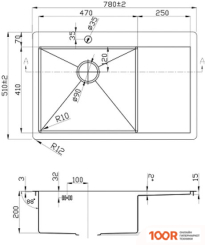 Кухонная мойка ZorG R 7851-L (140198)