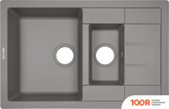 Кухонная мойка ZorG LUKA 78-2 (СЕРЫЙ БЕТОН) (140180)