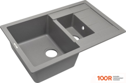 Кухонная мойка ZorG LUKA 78-2 (СЕРЫЙ БЕТОН) (140180)