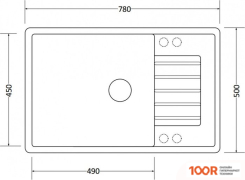 Кухонная мойка ZorG DELLO 78 (СЕРЫЙ БЕТОН) (140144)