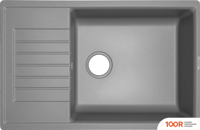 Кухонная мойка ZorG DELLO 78 (СЕРЫЙ БЕТОН) (140144)