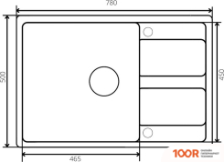 Кухонная мойка ZorG APOLLO 78 (СЕРЫЙ ЖЕМЧУГ) (140130)