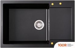 Кухонная мойка Zigmund & Shtain RECHTECK 780.490 (ЧЕРНЫЙ БАЗАЛЬТ) (140088)