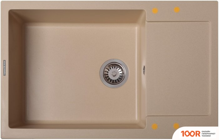 Кухонная мойка Zigmund & Shtain RECHTECK 780.490 (ТОПЛЕНОЕ МОЛОКО) (140087)