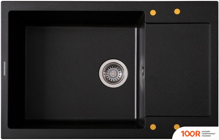 Кухонная мойка Zigmund & Shtain RECHTECK 780.490 (ТЕМНАЯ СКАЛА) (140086)