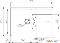 Кухонная мойка Zigmund & Shtain RECHTECK 780 (МЛЕЧНЫЙ ПУТЬ) (140073)