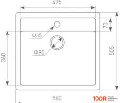 Кухонная мойка Zigmund & Shtain PLATZ 560 (ОСЕННЯЯ ТРАВА) (140036)