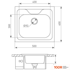 Кухонная мойка Zigmund & Shtain PLATZ 500.6 (НЕРЖАВЕЮЩАЯ СТАЛЬ ПОЛИРОВАННАЯ) (140032)