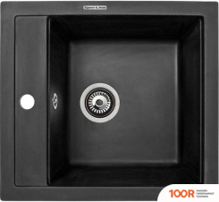 Кухонная мойка Zigmund & Shtain PLATZ 465 (ЧЕРНЫЙ БАЗАЛЬТ) (140030)