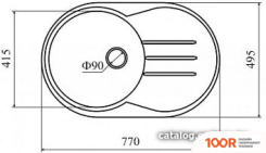 Кухонная мойка Zigmund & Shtain KREIS OV 770 D (ШВЕЙЦАРСКИЙ ШОКОЛАД) (140012)
