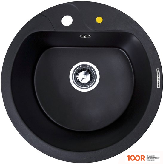 Кухонная мойка Zigmund & Shtain KREIS 505F (ЧЕРНЫЙ БАЗАЛЬТ) (139990)