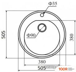 Кухонная мойка Zigmund & Shtain KREIS 505 (ТОПЛЕНОЕ МОЛОКО) (139981)