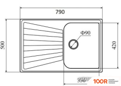 Кухонная мойка Zigmund & Shtain KLASSISCH 790 (ТОПЛЕНОЕ МОЛОКО) (139965)