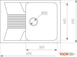 Кухонная мойка Zigmund & Shtain KLASSISCH 695 (ОСЕННЯЯ ТРАВА) (139953)